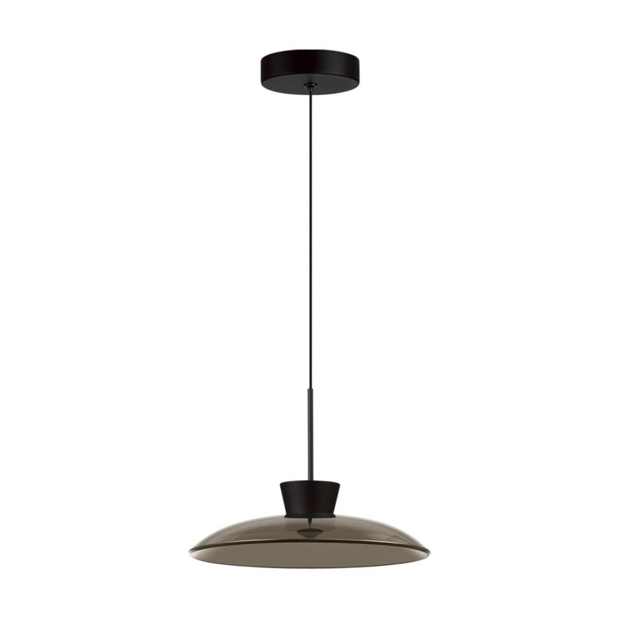 Подвес ODEON LIGHT 5055/9L SAUCER черный/дымчатый