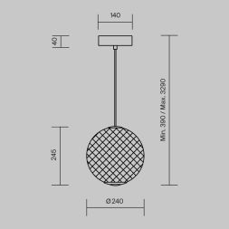 Подвесной светильник Maytoni MOD397PL-L12B3K Maytoni Bruma Черный