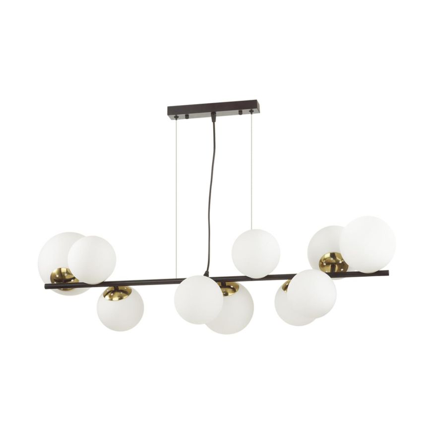 Люстра LUMION 6508/10 MELONA черный, белый, бронза