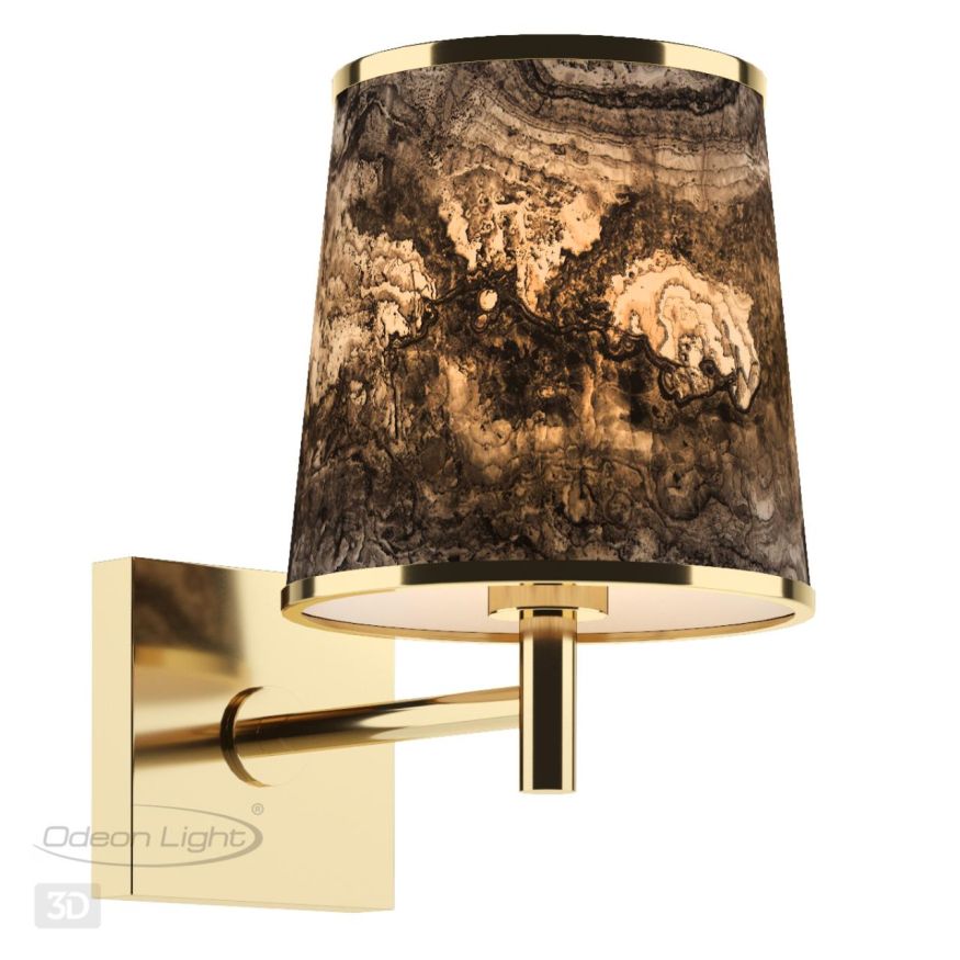 Настенный светильник ODEON LIGHT 5064/1W BERGI античная бронза/серо-бежевый