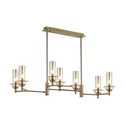 Люстра потолочная LUMION 6554/8C MADONNA бронза, коньячный