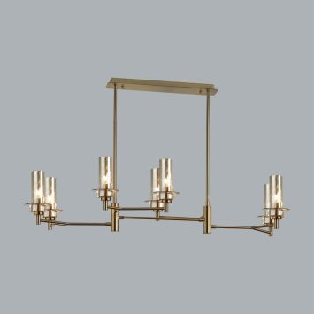 Люстра потолочная LUMION 6554/8C MADONNA бронза, коньячный