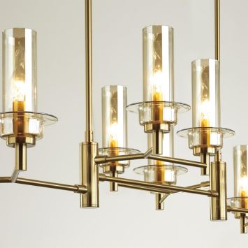 Люстра потолочная LUMION 6554/8C MADONNA бронза, коньячный