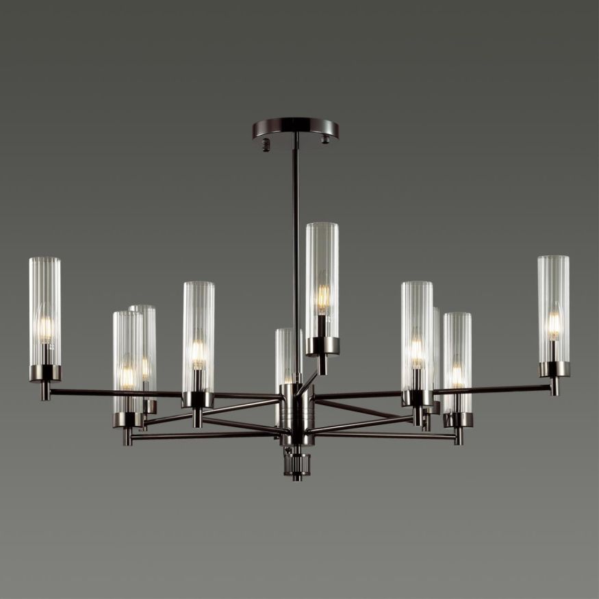 Люстра потолочная LUMION 5275/10C KAMILLA черный хром