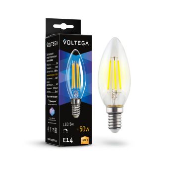Лампочка Voltega 7200 Voltega Candle dim 5W Прозрачный