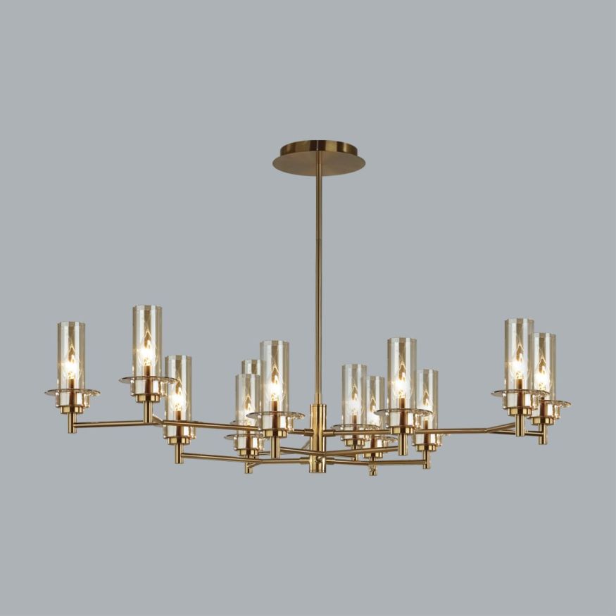 Люстра потолочная LUMION 6554/12C MADONNA бронза, коньячный