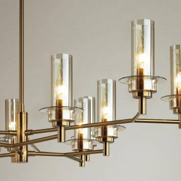 Люстра потолочная LUMION 6554/12C MADONNA бронза, коньячный