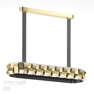 Люстра ODEON LIGHT 4993/80LA ASTURO золотой/черный/металл/акрил