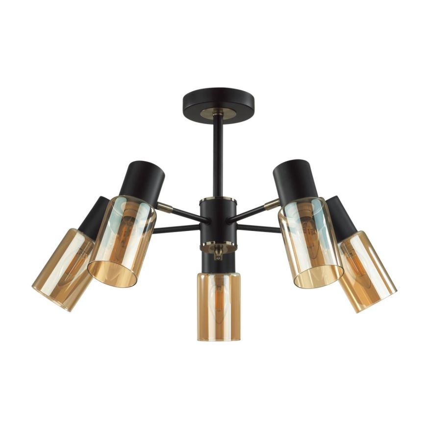 Люстра потолочная LUMION 5644/5C RONNIE черный, бронза
