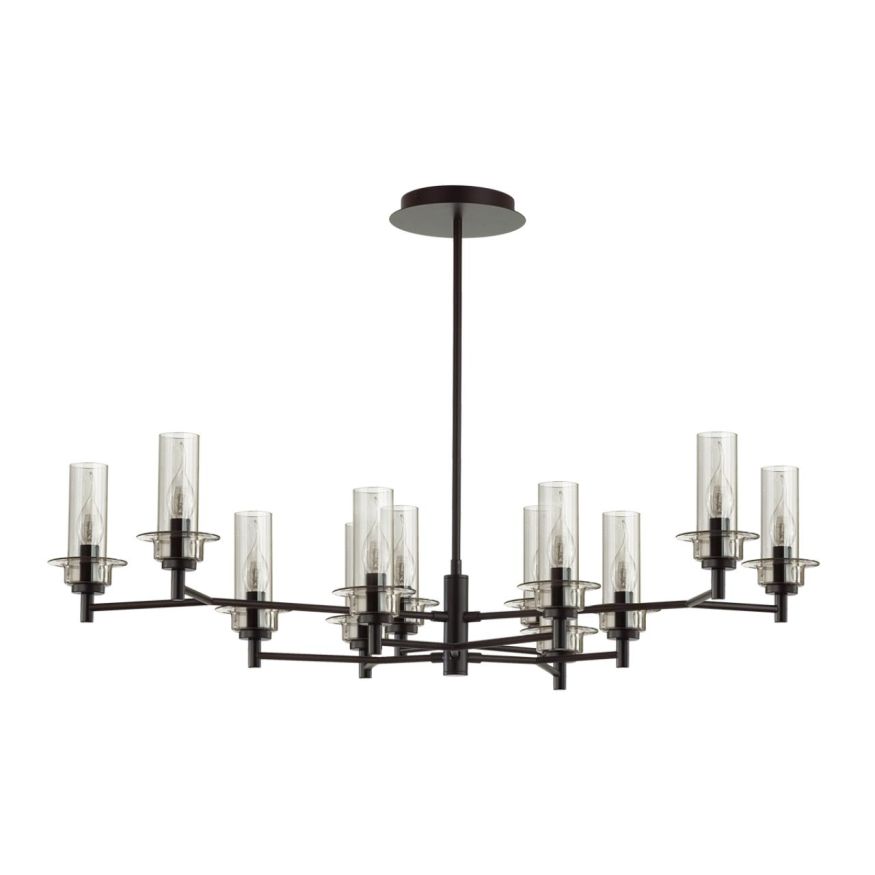 Люстра потолочная LUMION 6555/12C MADONNA черный, дымчатый