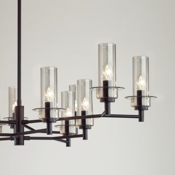 Люстра потолочная LUMION 6555/12C MADONNA черный, дымчатый