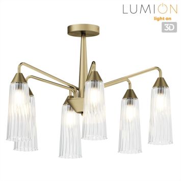Люстра потолочная LUMION 6584/6C DOLIANA бронза, прозрачный