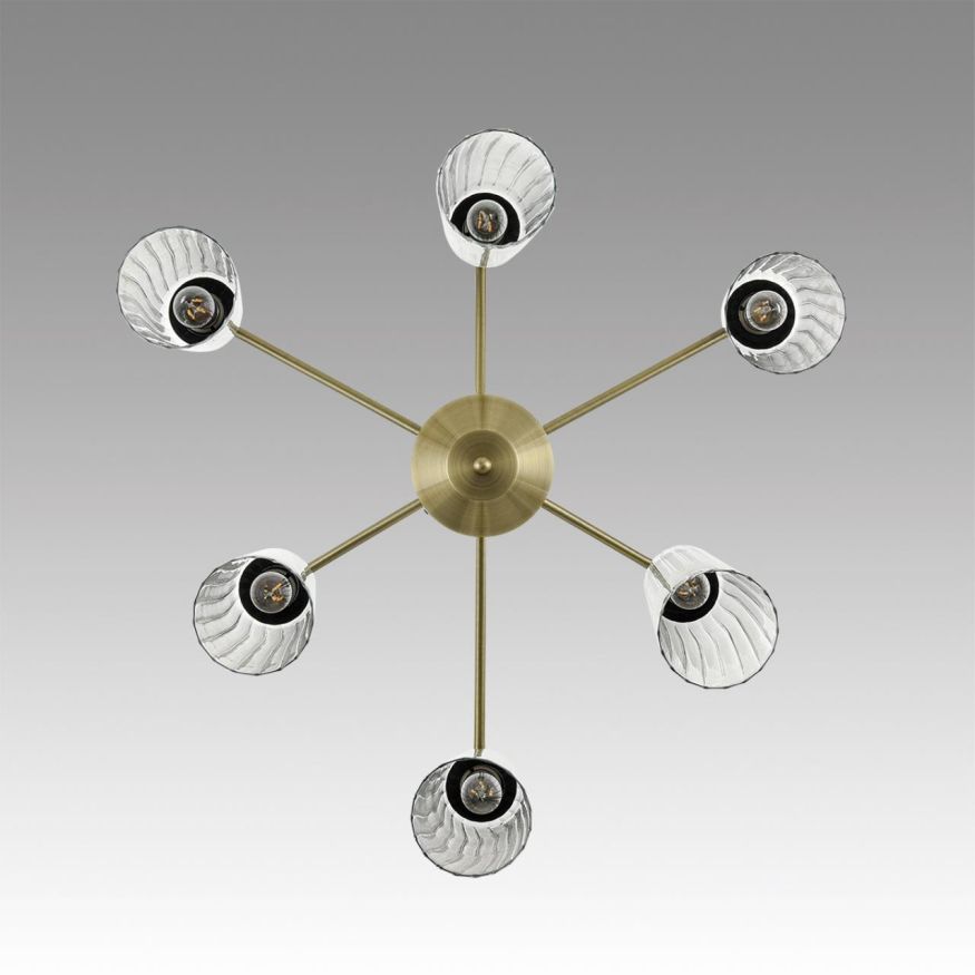 Люстра потолочная LUMION 6584/6C DOLIANA бронза, прозрачный