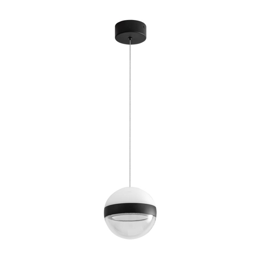 Подвес ODEON LIGHT 5075/9L RONI черный/прозрачн./молочный