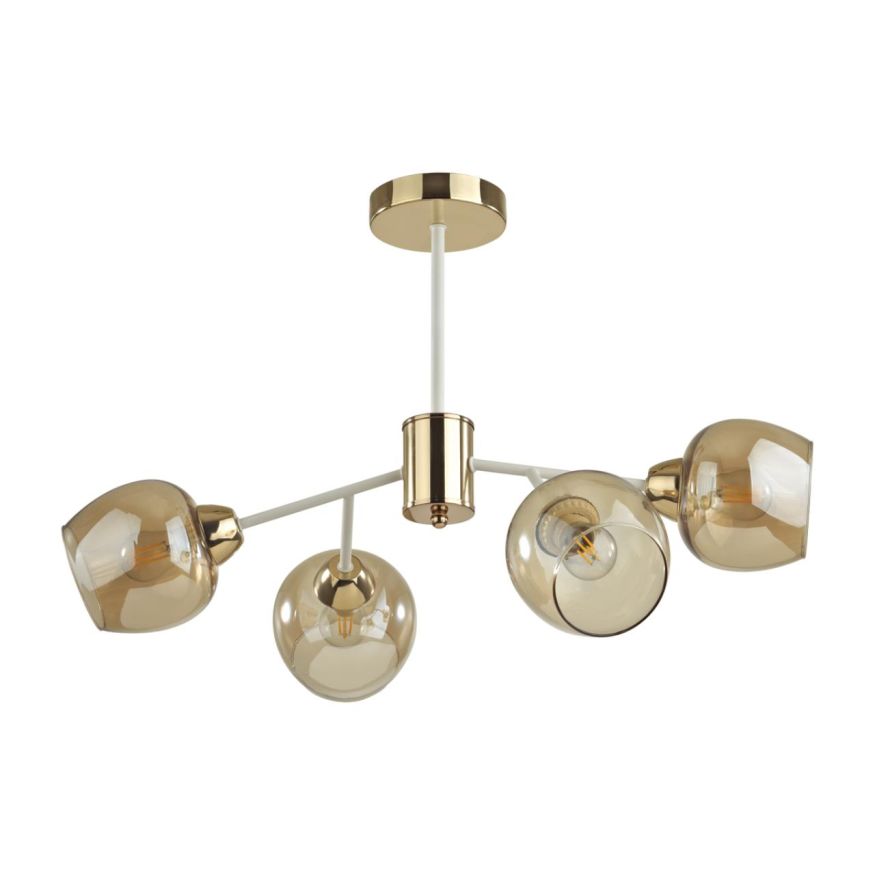 Люстра потолочная LUMION 5650/4C ODELL белый, золотой