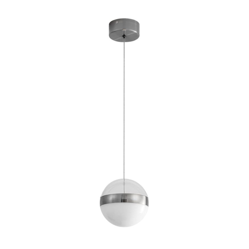 Подвес ODEON LIGHT 5037/12L RONI никель/прозрачн/молочный