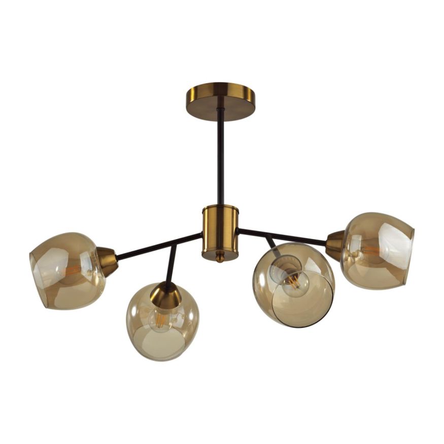 Люстра потолочная LUMION 5649/4C ODELL черный, бронза