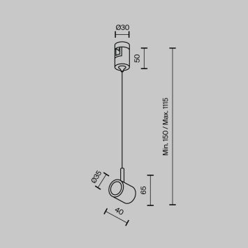 Комплектующие для трекового светильника Technical TRA154SW-1B MAYTONI Tau Черный