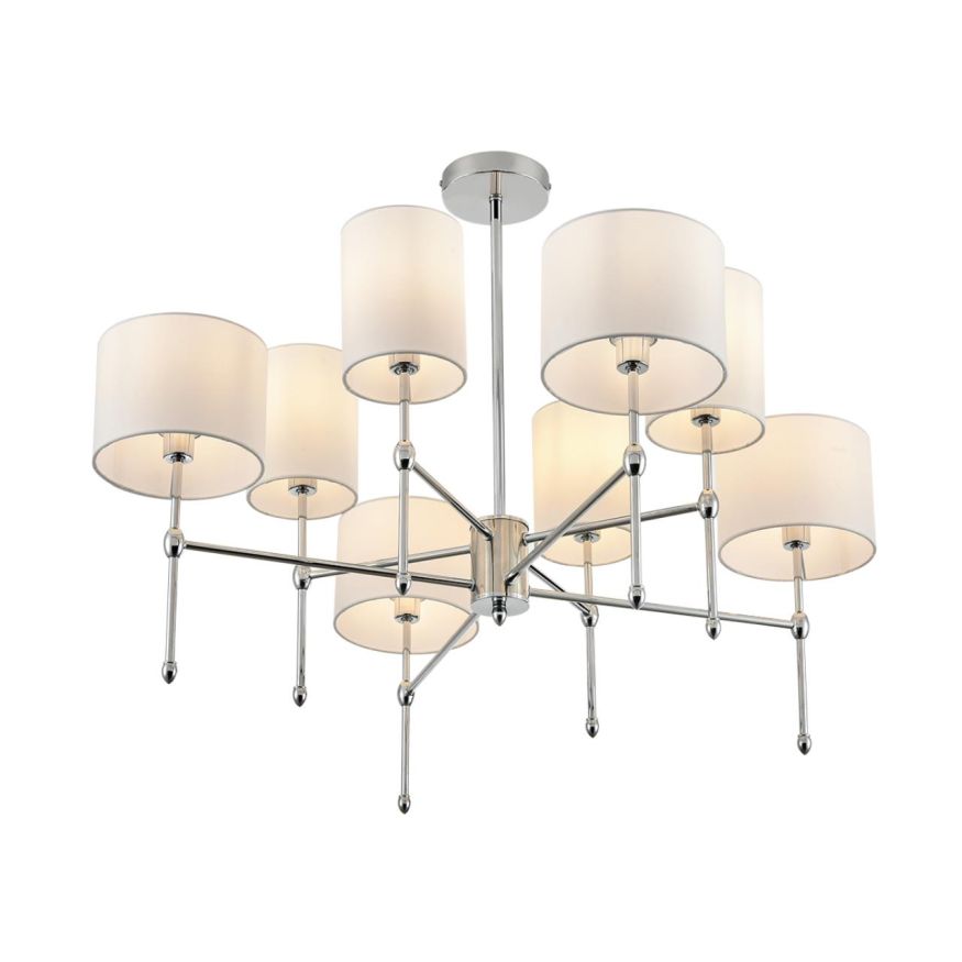 Люстра потолочная LUMION 6589/8C LATTI хром, белый