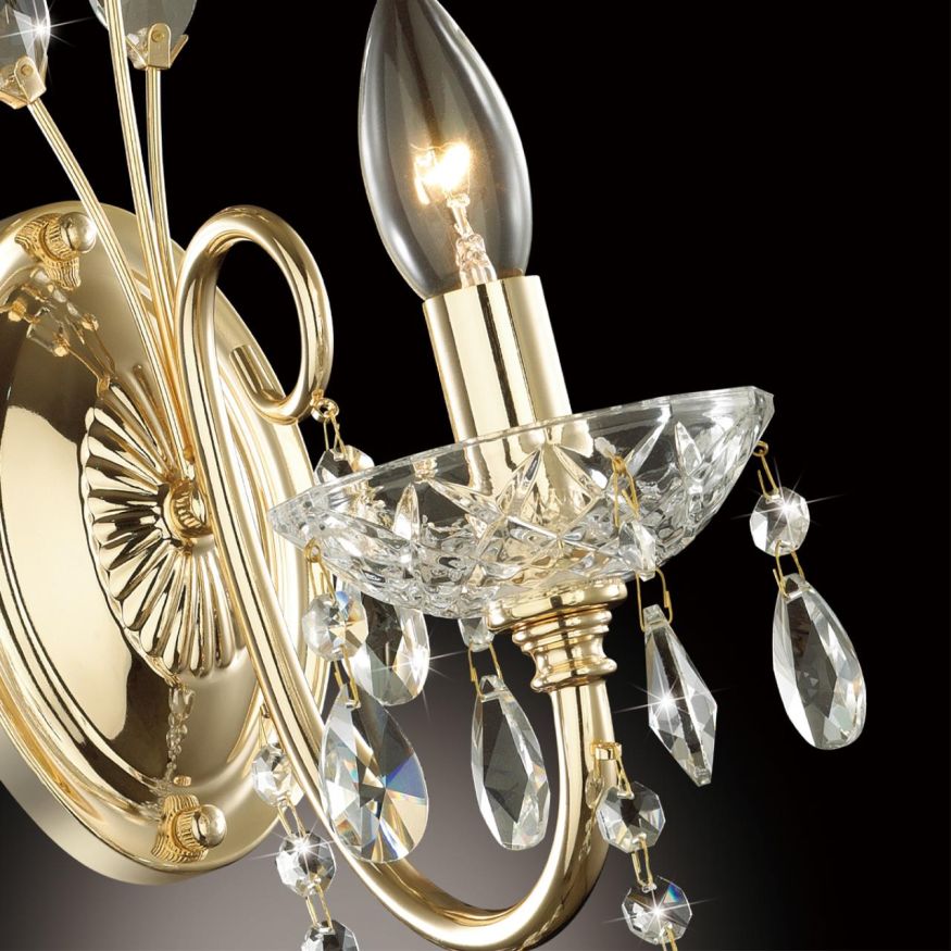 Бра ODEON LIGHT 4977/1W VERSIA золотой/хрусталь
