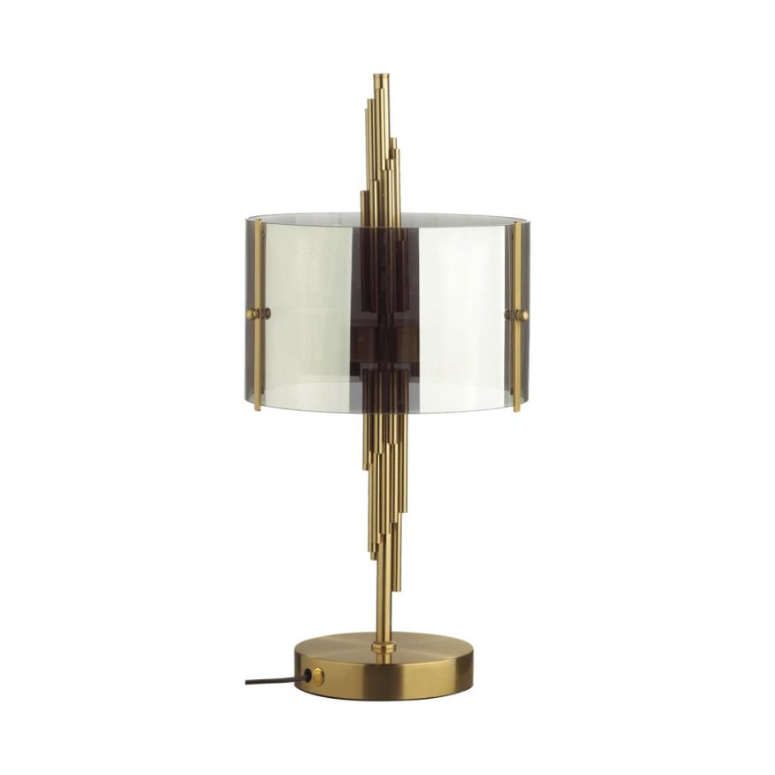 Настольная лампа ODEON LIGHT EXCLUSIVE 4895/2T Margaret античная бронза/дымчатый