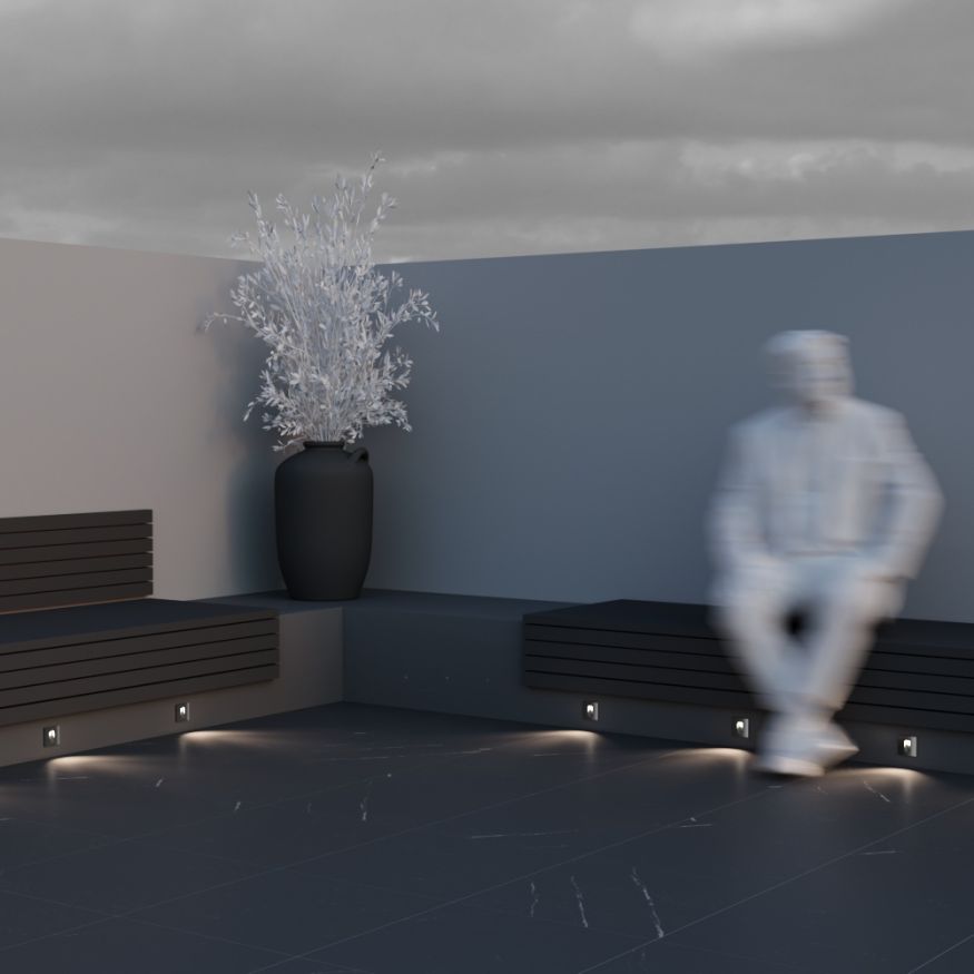 Подсветка для лестниц Outdoor O022-L3GR MAYTONI Via Urbana Серый