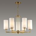 Люстра ODEON LIGHT 4990/6 KASALI матов. золотой/белый/стекло