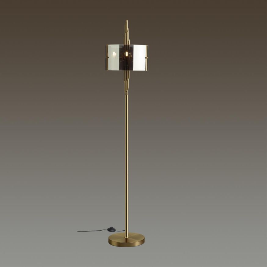 Торшер ODEON LIGHT EXCLUSIVE 4895/3F Margaret античная бронза/дымчатый