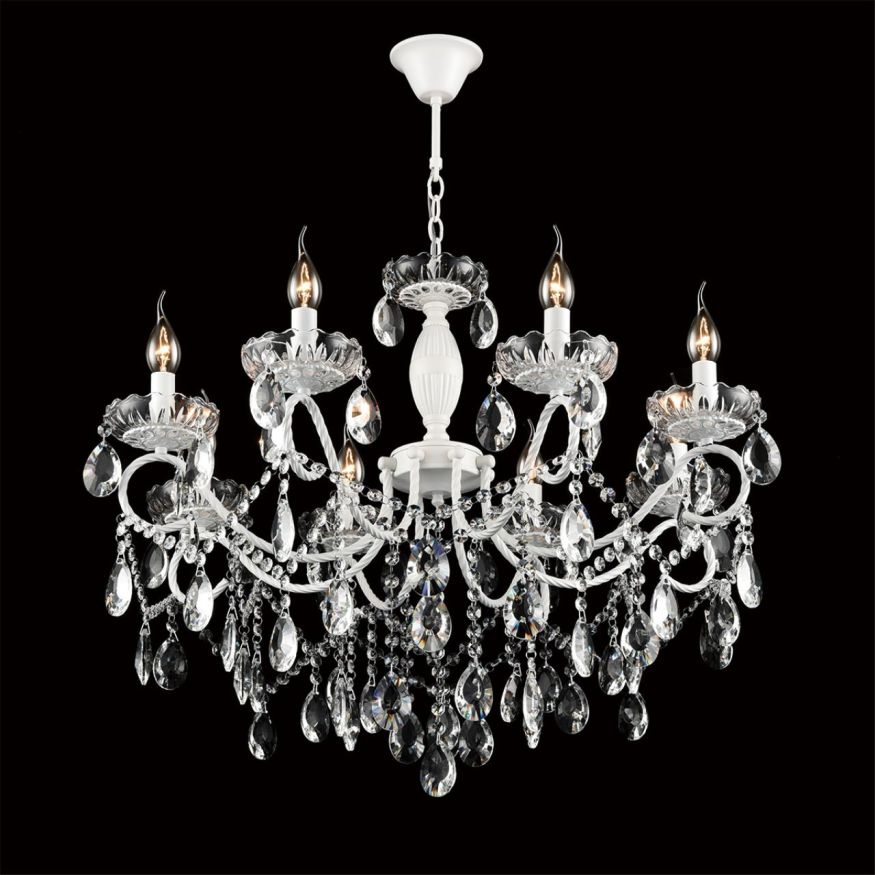 Люстра LUMION 8189/8 SNOW металл, хрусталь