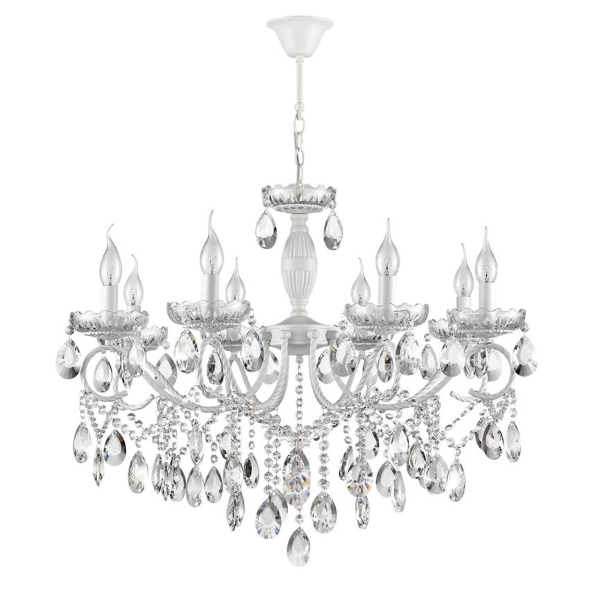 Люстра LUMION 8189/8 SNOW металл, хрусталь
