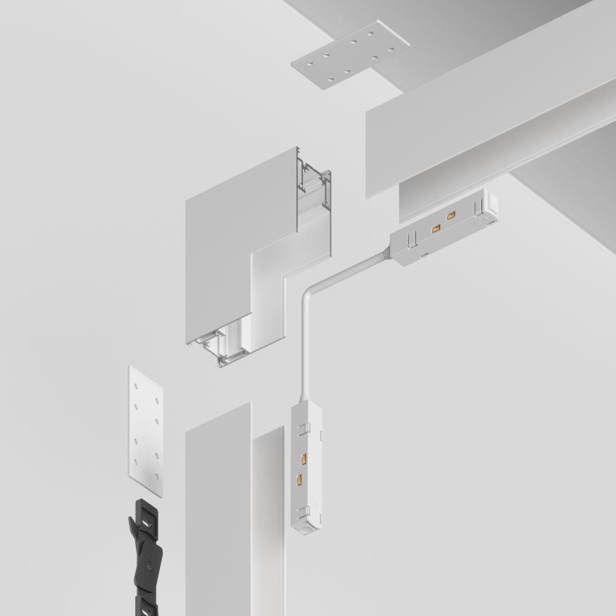 Комплектующие для накладной трековой системы Technical TRX010ICL-21W MAYTONI Accessories for tracks Gravity Белый