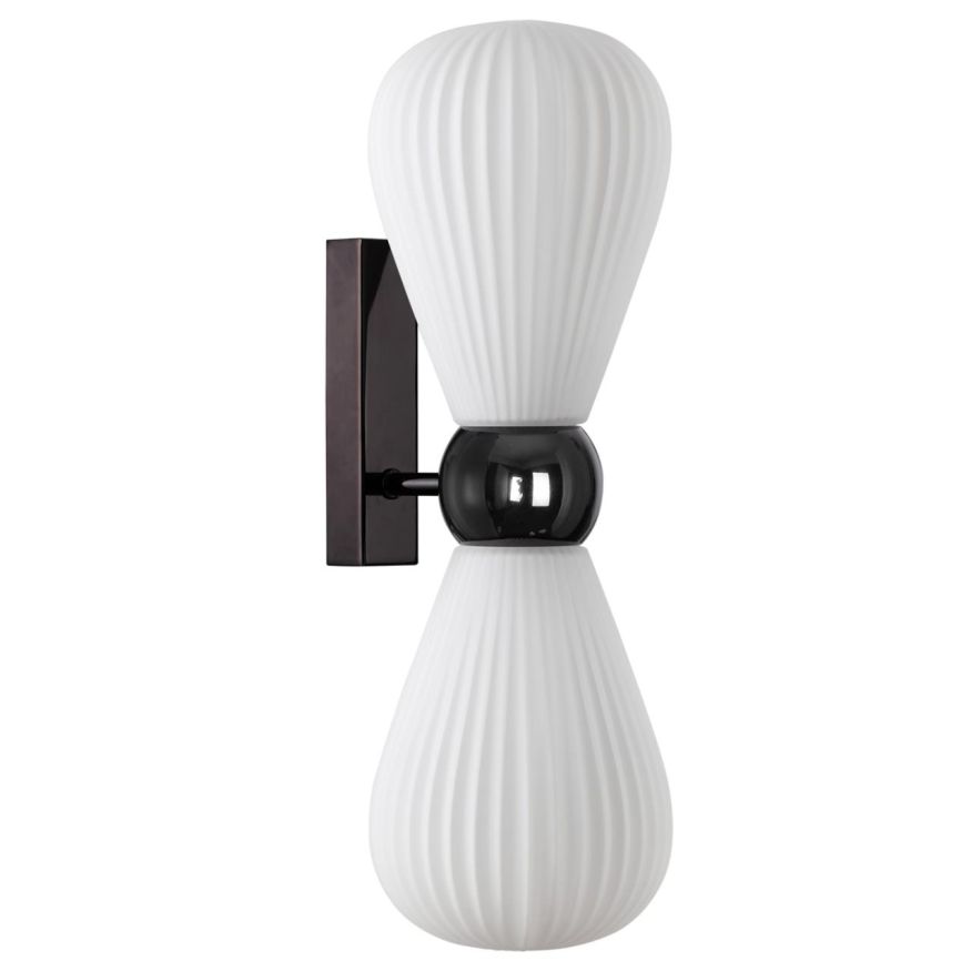 Бра ODEON LIGHT EXCLUSIVE 5418/2W Elica черный хром/белый матовый