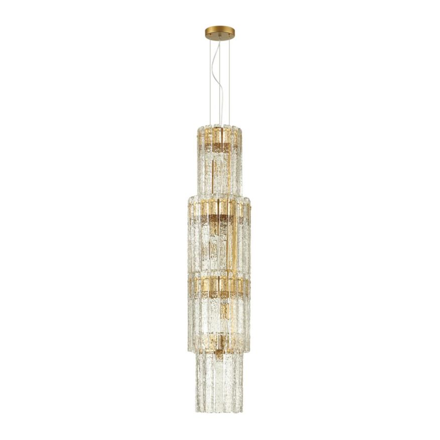 Люстра ODEON LIGHT 4938/7 MERKALE матов.золотой/прозрачный/стекло/