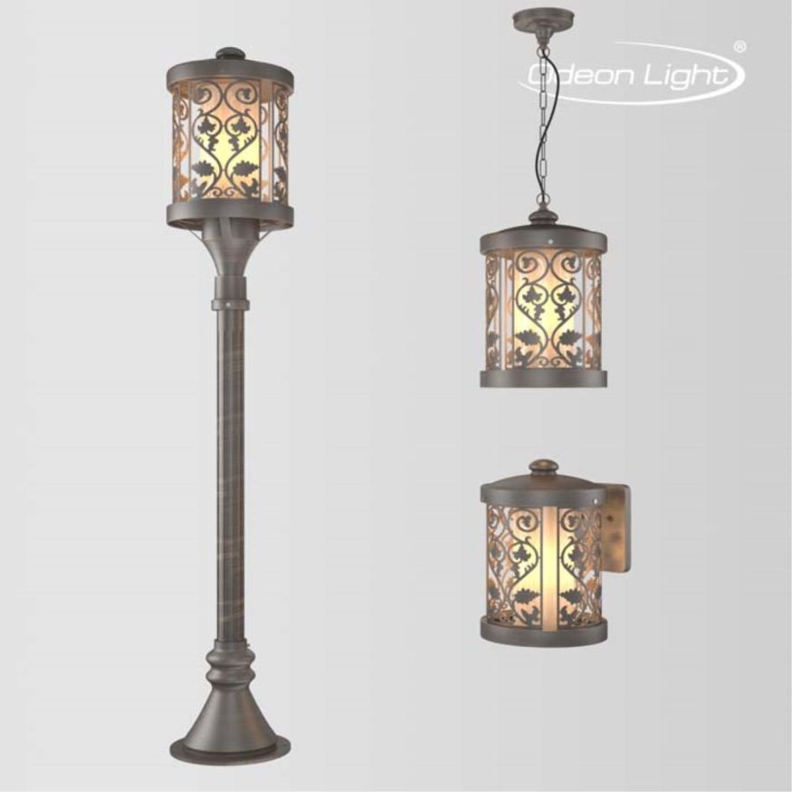 Уличный светильник-подвес ODEON LIGHT 2286/1 LAGRA коричневая патина