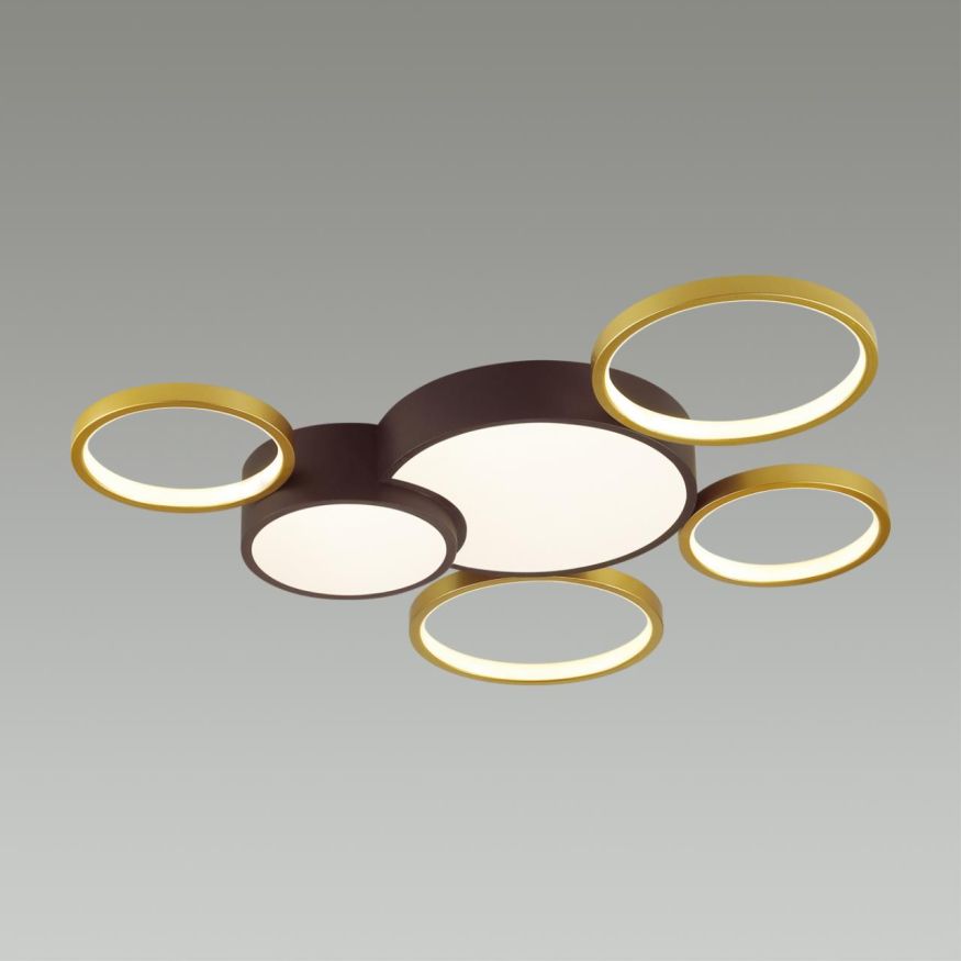 Люстра потолочная LUMION 5255/99CL NORBERT черный, матовое золото