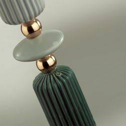 Торшер ODEON LIGHT EXCLUSIVE 4861/1FA CANDY золотой/раноцветн.керамика/ткань