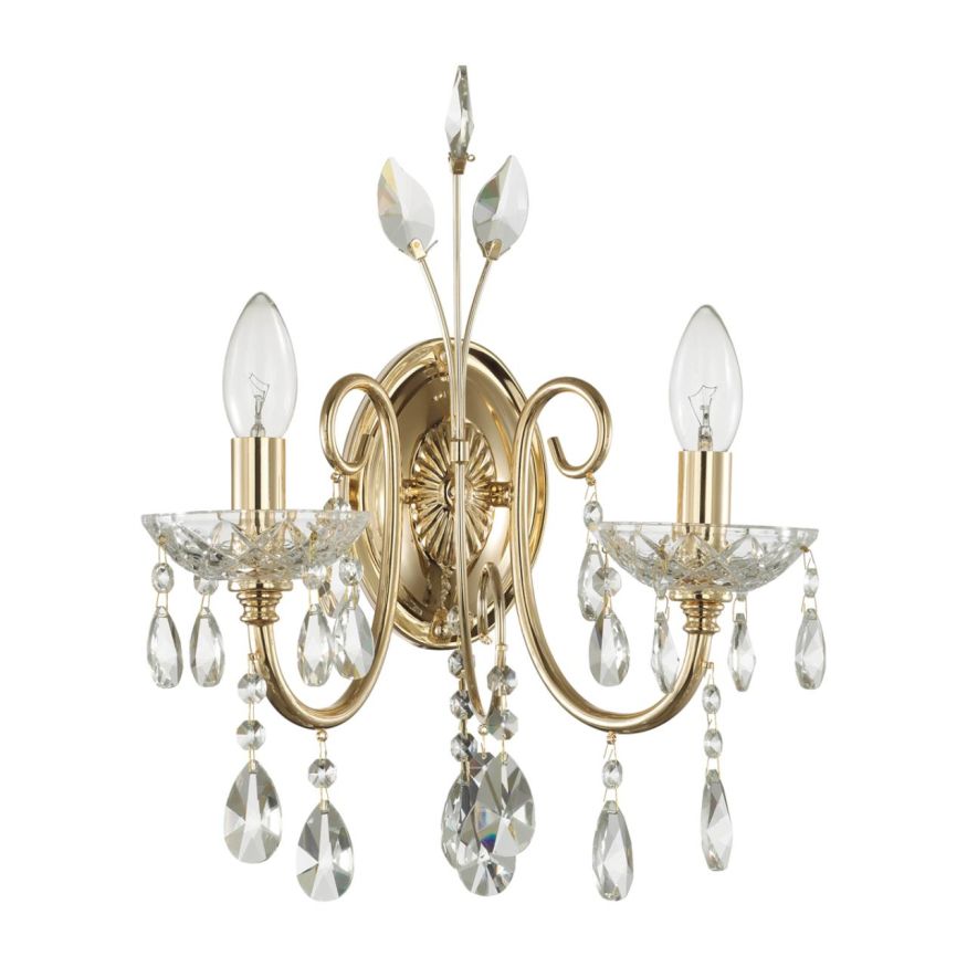 Бра ODEON LIGHT 4977/2W VERSIA золотой/хрусталь