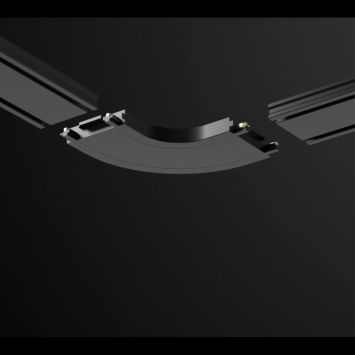 Соединитель с токопроводом "L" для низковольтного шинопровода скруглённый NOVOTECH 135207 SMAL черный