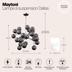 Подвесной светильник Maytoni MOD545PL-24G Maytoni Dallas Золото