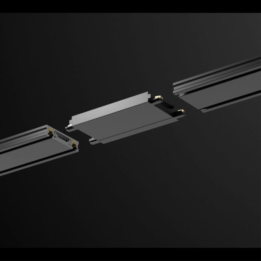 Соединитель с токопроводом прямой для низковольтного шинопровода NOVOTECH 135215 SMAL черный