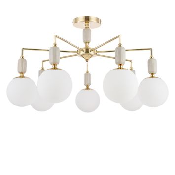 Люстра потолочная LUMION 6580/7C VIVIEN французское золото, серый, белый