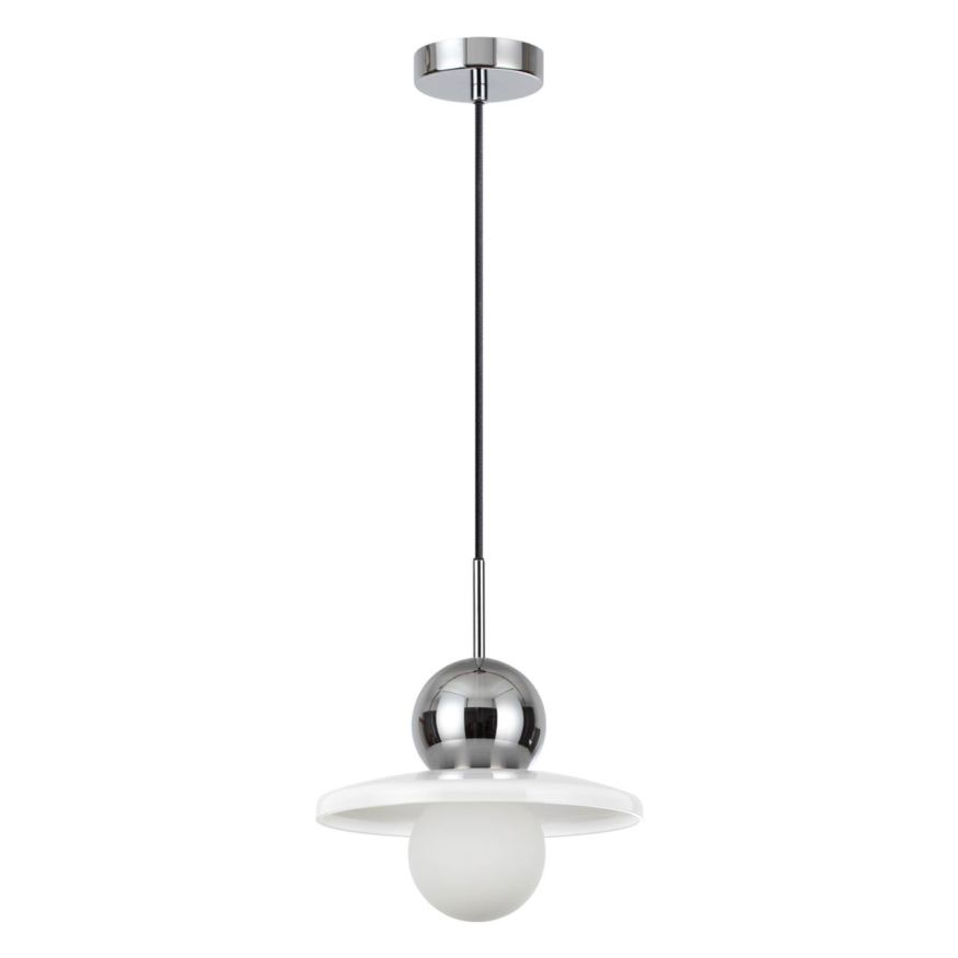 Подвес ODEON LIGHT 5014/1A Hatty хром/белый/белый матовый металл/стекло