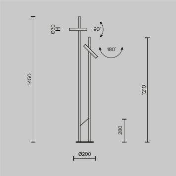 Напольный светильник (торшер) Maytoni MOD460FL-L6BS3K Maytoni Trust Латунь