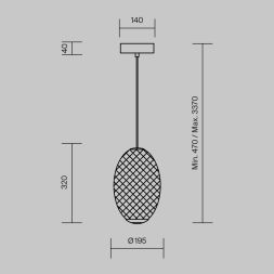 Подвесной светильник Maytoni MOD397PL-L14B3K Maytoni Bruma Черный