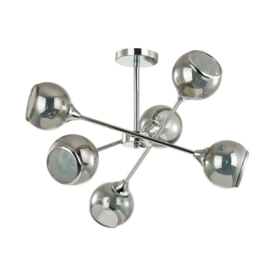Люстра потолочная LUMION 4530/6C SANDRA хром, дымчатый