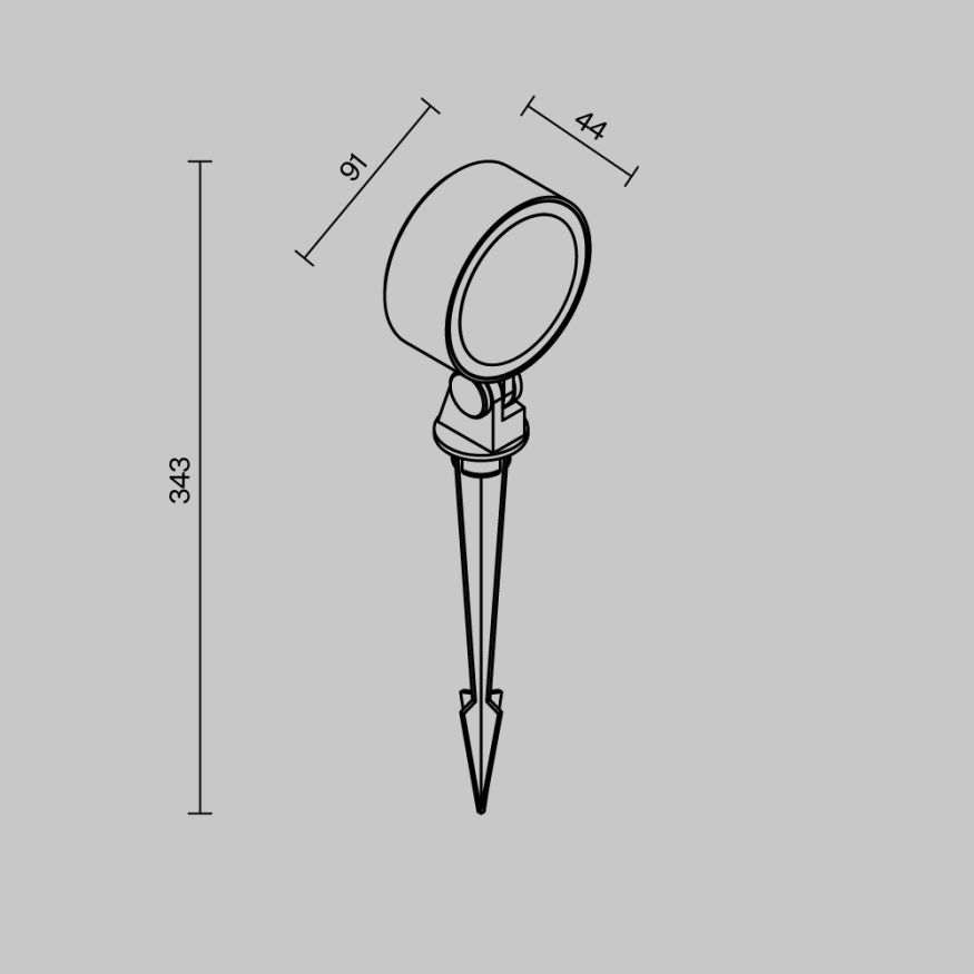 Ландшафтный светильник Outdoor O495FL-L18B3K MAYTONI Core Черный