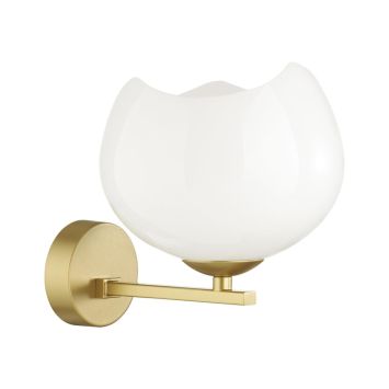 Настенный светильник ODEON LIGHT EXCLUSIVE 4873/1W WATERLILY золотой/белый/стекло