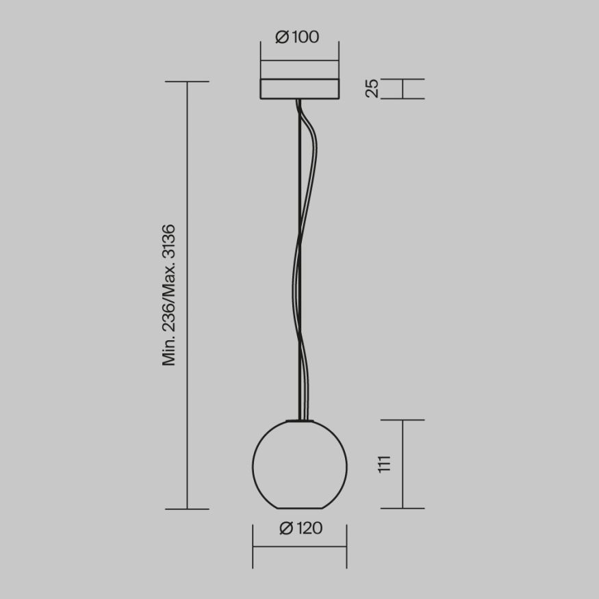 Подвесной светильник Maytoni MOD461PL-01GR Maytoni Basic Texture Черный