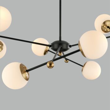 Люстра потолочная LUMION 6581/8 MELODY черный, золотой