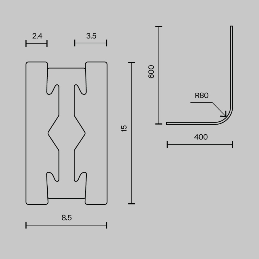 Комплектующие для систем освещения с токоведущими элементами Technical TRX154-RC80-BS MAYTONI Accessories for tracks Flarity Латунь